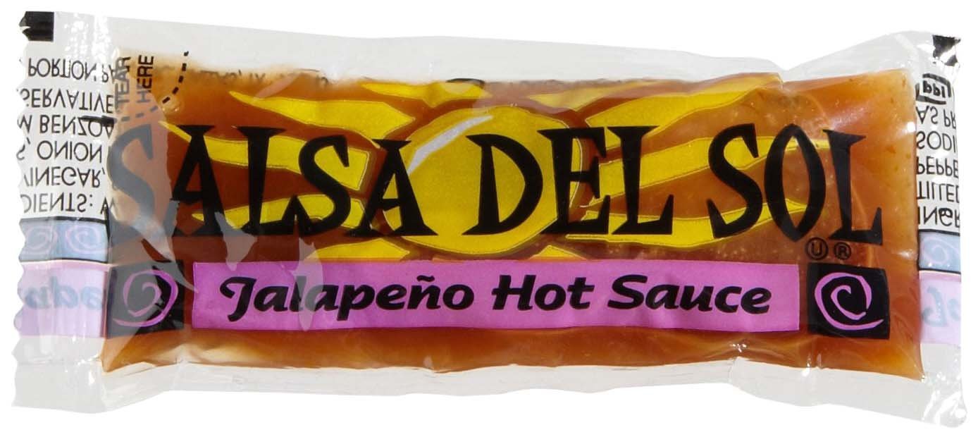 Salsa Del Sol Sauce Jalapeno Hot Sauce, 0.3125-Ounce Single Serve Packages (Pack of 500)