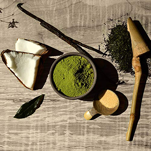 SAKU Tea, Vanilla Maple Jade Matcha Latte Blend, Super Food Latte, 2.1oz Bag