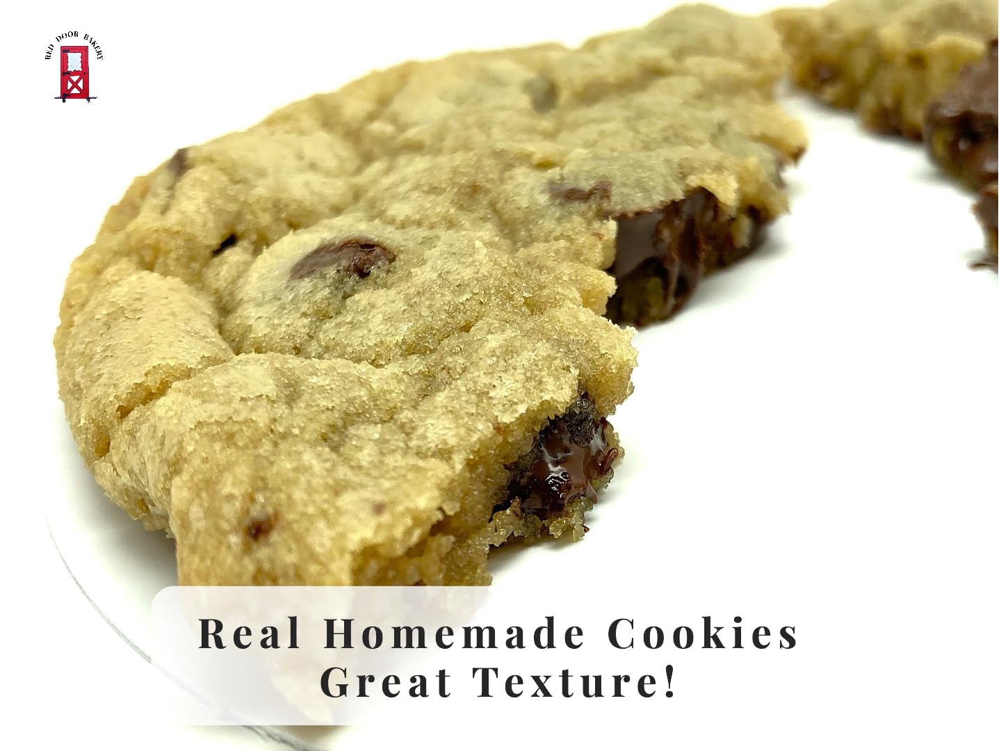 Chewy Chocolate Chip! Large 5 inch Red Door Bakery Homemade Cookies! (3 Cookies, 12.00, Ounce)