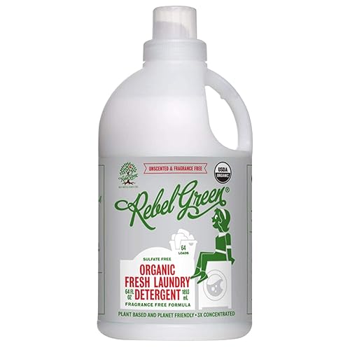 Rebel Green Organic Unscented Fresh Laundry Detergent, 64 FZ
