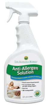 Ecology Works Anti-Allergen Solution - For Cleaning Home, Bedding, & Furniture Naturally with E book Tips
