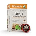 Focus Coffee with Superfoods - Organic Probiotic Mushroom Coffee Pods, Supports Healthy Focus & Digestion, Infused with Ashwagandha, Lion's Mane