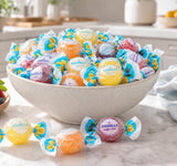 Italian Sugar Free Fruit Jelly Candy - 1 lb Bulk Bag - Assorted Fruit?Flavored Soft Gel Candies - Individually Wrapped Vegan Dye Free Candy