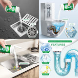 2pcs Pipe Dredge, Bubble Bombs Drain Cleaner, Powerful Sink and Drain Cleaner, Portable Powder Cleaning Tool, Super Clog Remover, Powder Agent