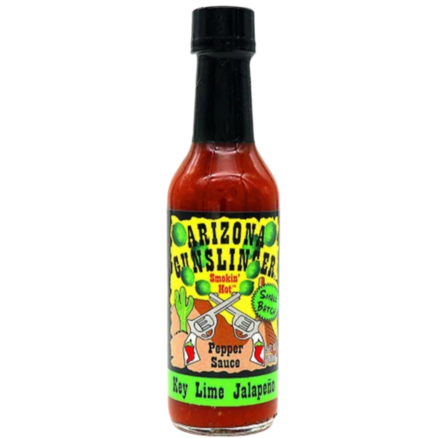 Arizona Gunslinger Key Lime Jalapeño Sauce - Bold and Zesty Key Lime Flavoring with Mild Jalapeño Heat, Perfect Chili Citrus Seasoning and Marinade