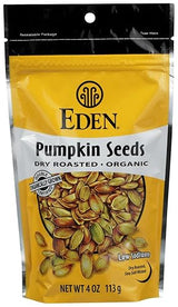 Eden Foods, Organic, Pumpkin Seeds, Dry Roasted, 4 oz pack of 2