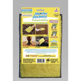 HANDEE Pockets Dusting & Polishing Microfiber Cleaning Cloths with Built-in Pockets, 6.25 in. W x 9.75 in. L, 2 Pack - Ultra Absorbent, Reusable