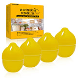 WeelenkEco Refrigerator Deodorizer - More Effective Than Baking Soda, Effectively removes stubborn refrigerator odors, Natural Gel (4 Pcs/Lemon