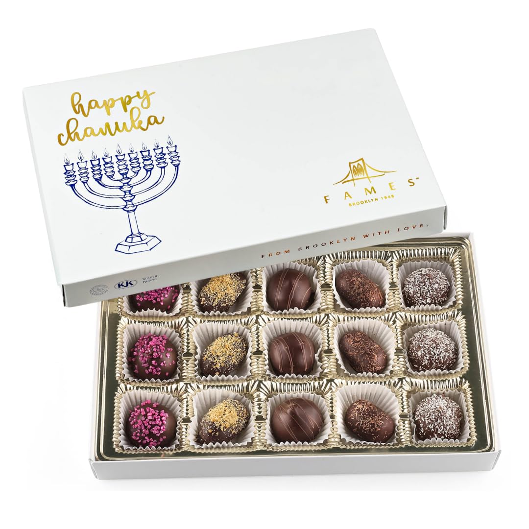 Kosher Hanukkah Chocolate Gift Box - Limited Edition Chanukah Candy for Gifting - Premium Dairy Free Chocolates - Ideal for Corporate Holiday Treats