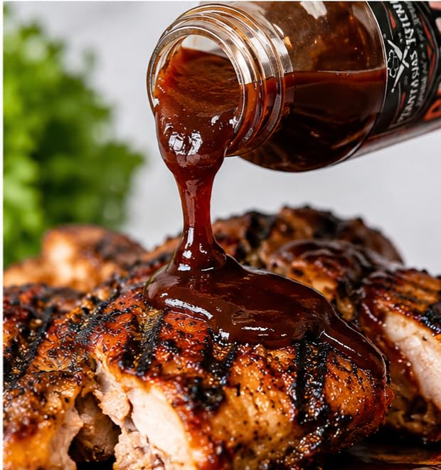 Fantasia's Kitchen Guava Blaze BBQ Sauce, Sweet and Smoky Barbecue Sauce with Mild Heat, island flavors, Vegetarian, Gluten Free, BPA Free, Cold