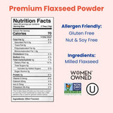 Premium Flaxseed Powder (NEW LOOK!) | Manitoba Flax by Manitoba Milling Co.| 1 lb. bag | 3000 mg Omega-3, Fiber, Plant Protein | Vegan, Non-GMO