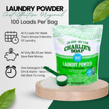 Charlie’s Soap Laundry Powder (100 Loads, 2 Pack) Hypoallergenic Deep Cleaning Washing Powder Detergent - Eco-Friendly, Safe, and Effective