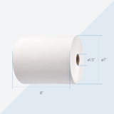 EZbrnd Premium Soft 2ply+ Hardwound Hand Towel Roll, FSC certified, 600 ft x 6 rolls, Universal 8" x 1.5" core, P2H600
