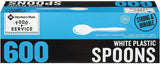 2 set - Concord Import Member S Mark White Plastic Spoons (600 Ct.) Wholesale, Cheap, Discount, Bulk, 900240