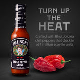 Melinda’s Ghost Pepper Hot Sauce - Gourmet Extra Spicy Hot Sauce - Made with Fresh Ingredients, Ghost Peppers (Bhut Jolokia), Habanero Pepper, Carrot
