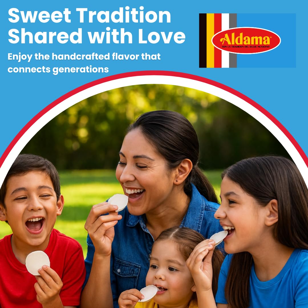 ALDAMA Mini Obleas Milk Candy Wafers - Traditional Mexican Cajeta Wafer Candy, Individually Wrapped (1-Pack, 20 Piece Per Pack)