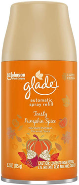 Glade Automatic Spray Refill 1 CT, Toasty Pumpkin Spice, 6.2 OZ. Total, Air Freshener