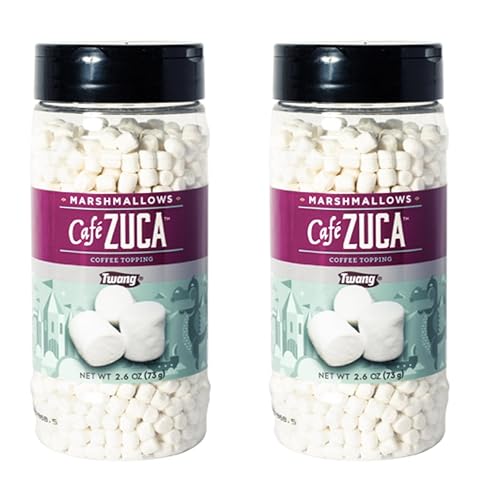 Twang Café Zuca Dehydrated Mini Marshmallows, Coffee Topping, 2.6 Oz - 2 Pack