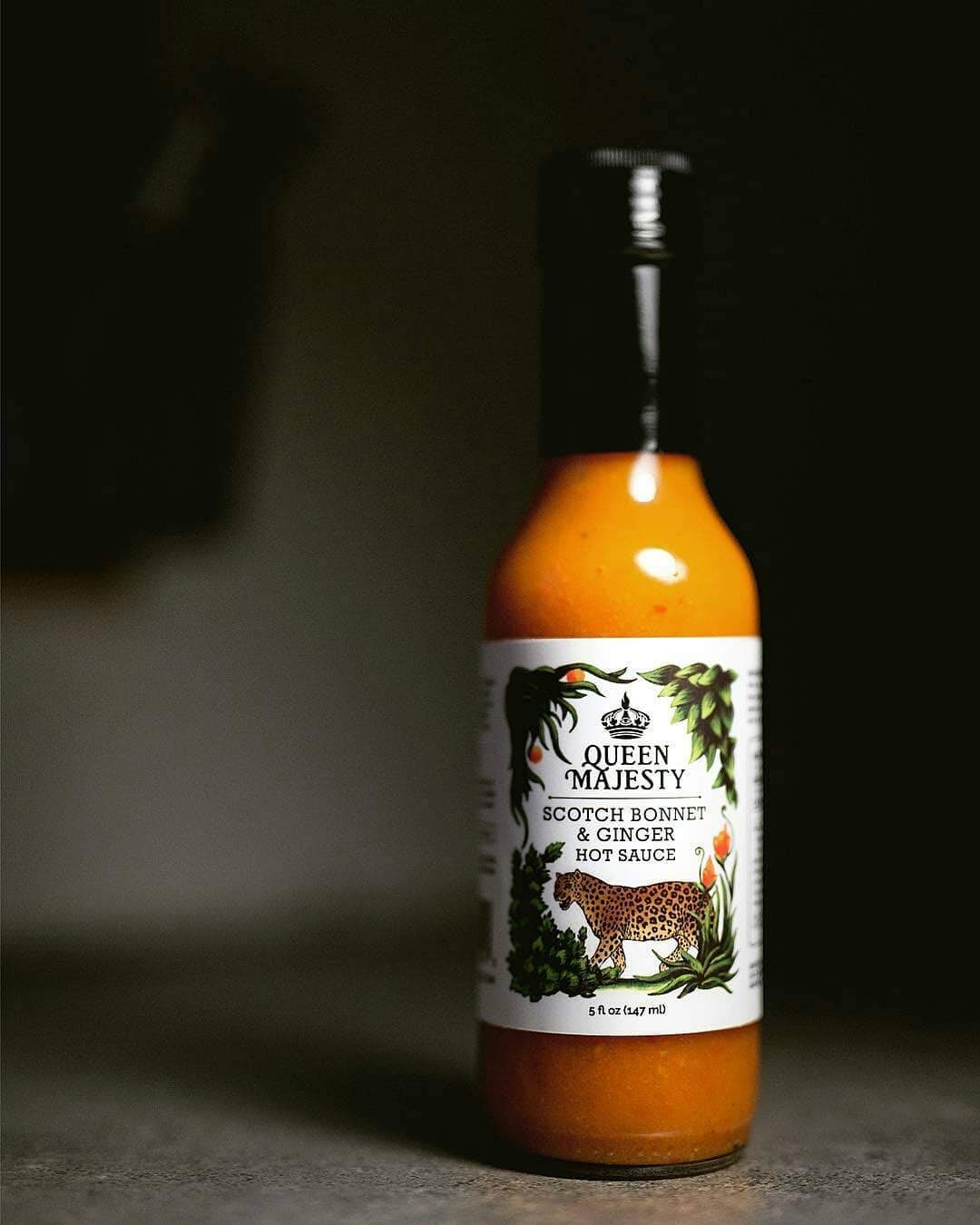 Queen Majesty Hot Sauce - Scotch Bonnet & Ginger Hot Sauce, 5 Fl Oz (2 Pack) - All Natural, Vegan, Gluten Free, Sugar Free, Made in the USA, Featured