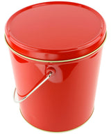 Signature Popcorn - 1-Gallon Solid Red Reusable Metal Tin, Perfect Duo (Caramel & Cheese Mix), Holiday Gift