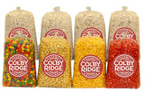 5 Flavor Gourmet Popcorn Assortment 16 Gal. (256 Cups) Large Sampler - White, Caramel, Cheese, Rainbow, and Cinnamon Bulk Popped