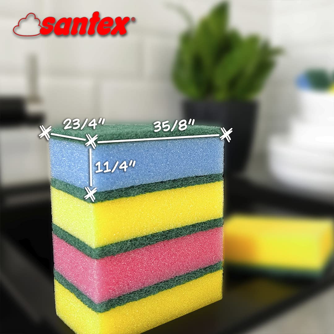 Kitchen Cleaning Sponges Longer Lasting Scrub Sponge Set Made in Germany! (Pack of 10)