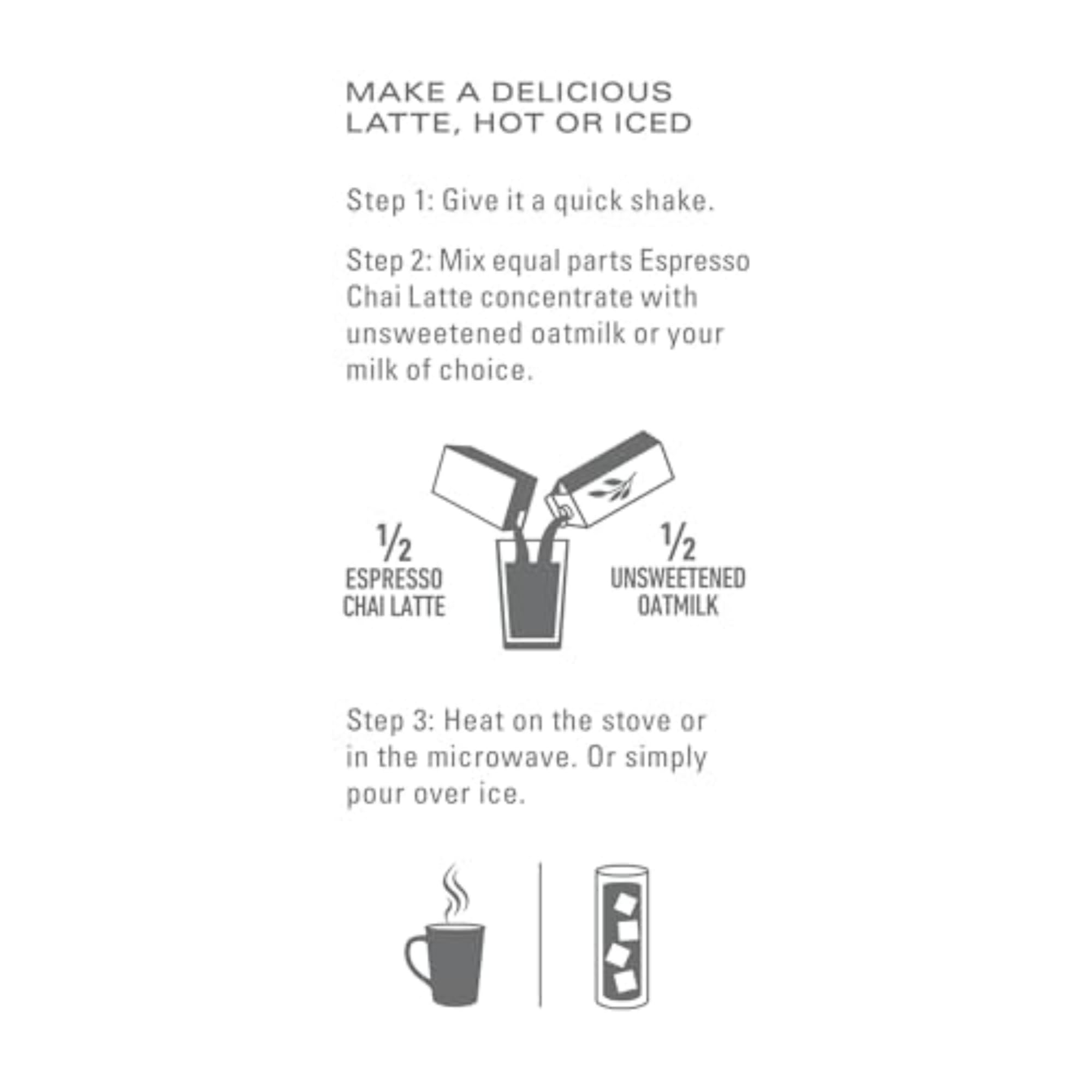 TAZO Espresso Chai Latte, Black Tea Concentrate, Easy to Serve Espresso Chai Tea for Everyday Cafe Style Lattes, Hot or Iced Coffee-like experience