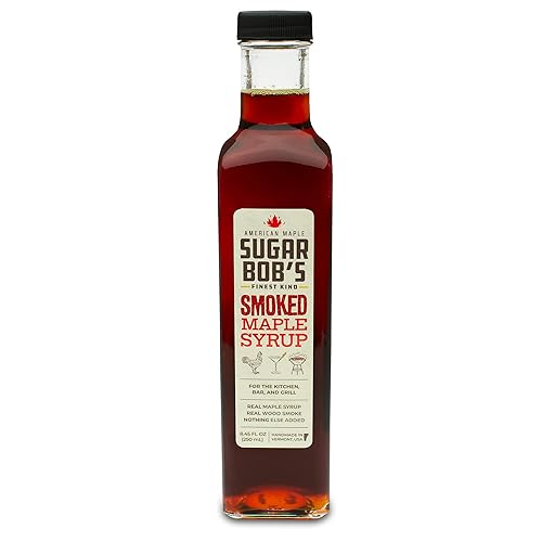 Sugar Bob’s Finest Kind - Smoked Maple Syrup, Real Maple Syrup Infused with Wood Smoke, Made in Vermont, For the Bar, Kitchen, and Grill, 8.45 fl oz