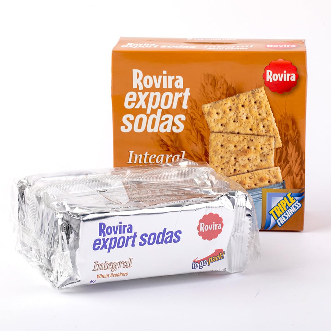Rovira Whole Wheat Crackers - Crunchy and Tasty Snack for Tea or Coffee - 9 oz (Pack of 1)