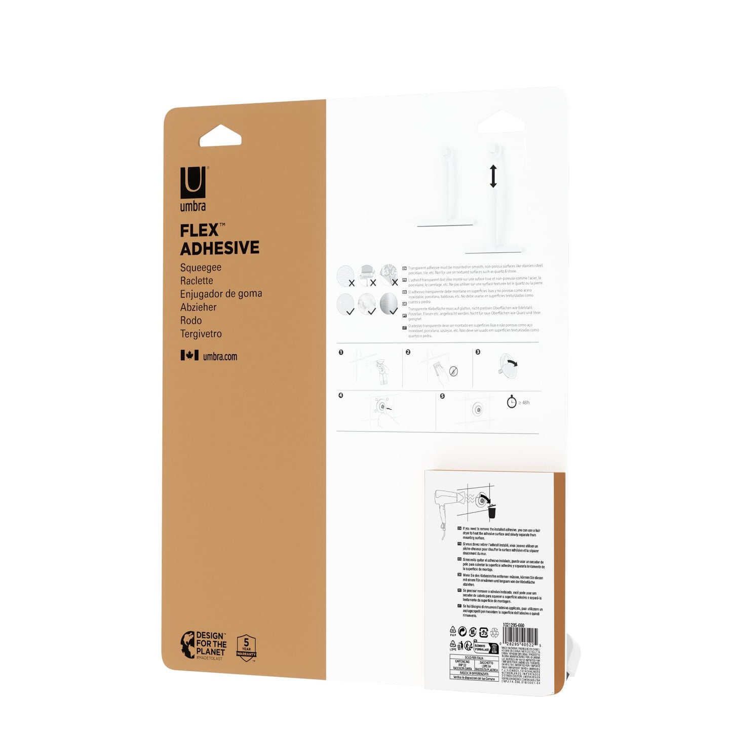 Umbra Flex Adhesive Squeegee, White