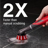 Rubbermaid Reveal Power Scrubber 5-Piece Kit, Cordless Electric Battery Powered Spin Scrub Brush, Water Resistant