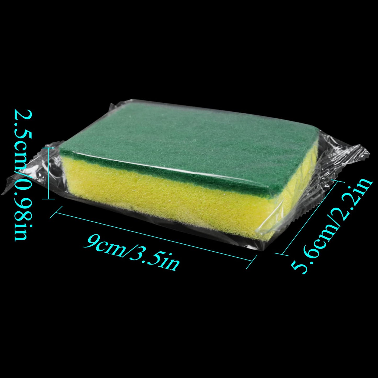 (750 Pack)Kheoxusa Individually Wrapped Sponges,Sponges Individually Wrapped for Kitchen Scrub Dish Wash Dishes Dishwashing Cleaning Non Scratch