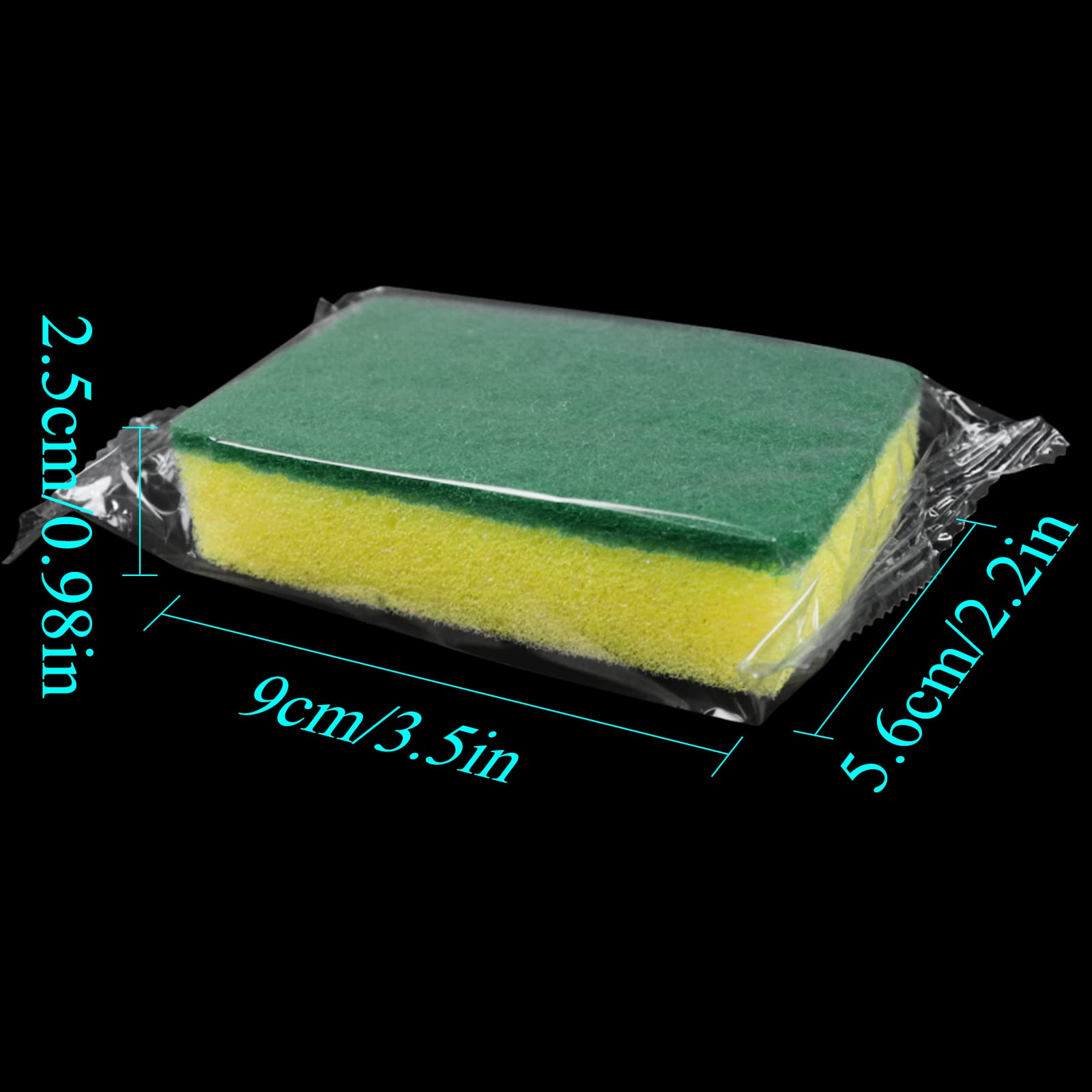 (750 Pack)Kheoxusa Individually Wrapped Sponges,Sponges Individually Wrapped for Kitchen Scrub Dish Wash Dishes Dishwashing Cleaning Non Scratch