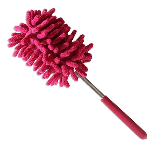 DAB Extendable Microfiber Duster with Rubberized Handle | 10"-28" (25.4 cm-71.1 cm) Adjustable Length | Lightweight| Scratch-Free | Washable | Great
