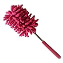 DAB Extendable Microfiber Duster with Rubberized Handle | 10"-28" (25.4 cm-71.1 cm) Adjustable Length | Lightweight| Scratch-Free | Washable | Great