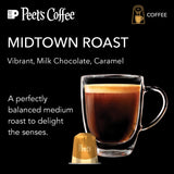 L'OR Barista Coffee Pods, 10 Count Peet's Midtown, Single-Serve Aluminum Capsules Compatible with the L'OR BARISTA System, 10 Count (Pack of 1)