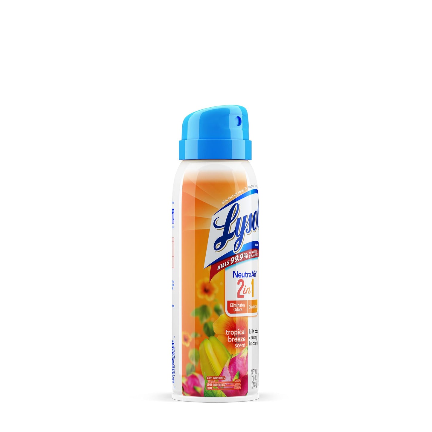 Lysol Neutraair Disinfectant Spray, 2 In 1: Eliminates Odors and Disinfects, Tropical Breeze, 10 Fl. Oz
