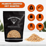 Peanuts, Chopped Dry Roasted no Salt, USA, Healthy Snack, Dietetic, Sugar-Free, Oil-Free, Protein, Divine Taste, Savory, packed in a 1 lb. (16 oz.)