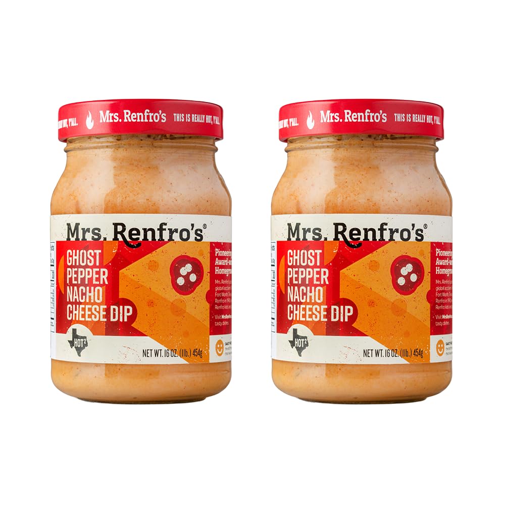 Mrs. Renfro’s Ghost Pepper Nacho Cheese Dip - Gluten Free (16-oz. jars, 2-pack)