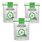 ChocoVivo Dark Chocolate Covered Coffee Beans 70% Cacao, Superfood Snack - Paleo + Keto Friendly, 2.5 Ounces Each - 3pack