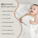 PROMEED Silk Detergent Sheets, Unscented for Delicates, Eco-friendly Plastic Free Non-sentizizing Gentle Silk Wash, Space Saving Easy to Carry