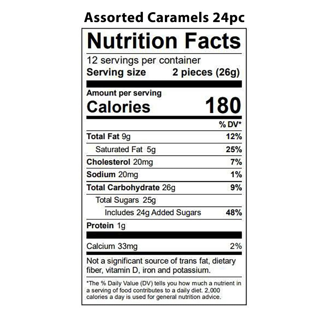 Vermont Nut Free Chocolates Boxed Chocolate Caramels (Assorted Chocolate) 24-Piece, Nut-Free, Egg-Free, Kosher