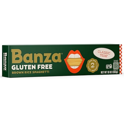 Banza Brown Rice Spaghetti - Gluten-Free Pasta Made in Italy - Non-GMO, 10oz - Classic Texture, Perfect for Leftovers