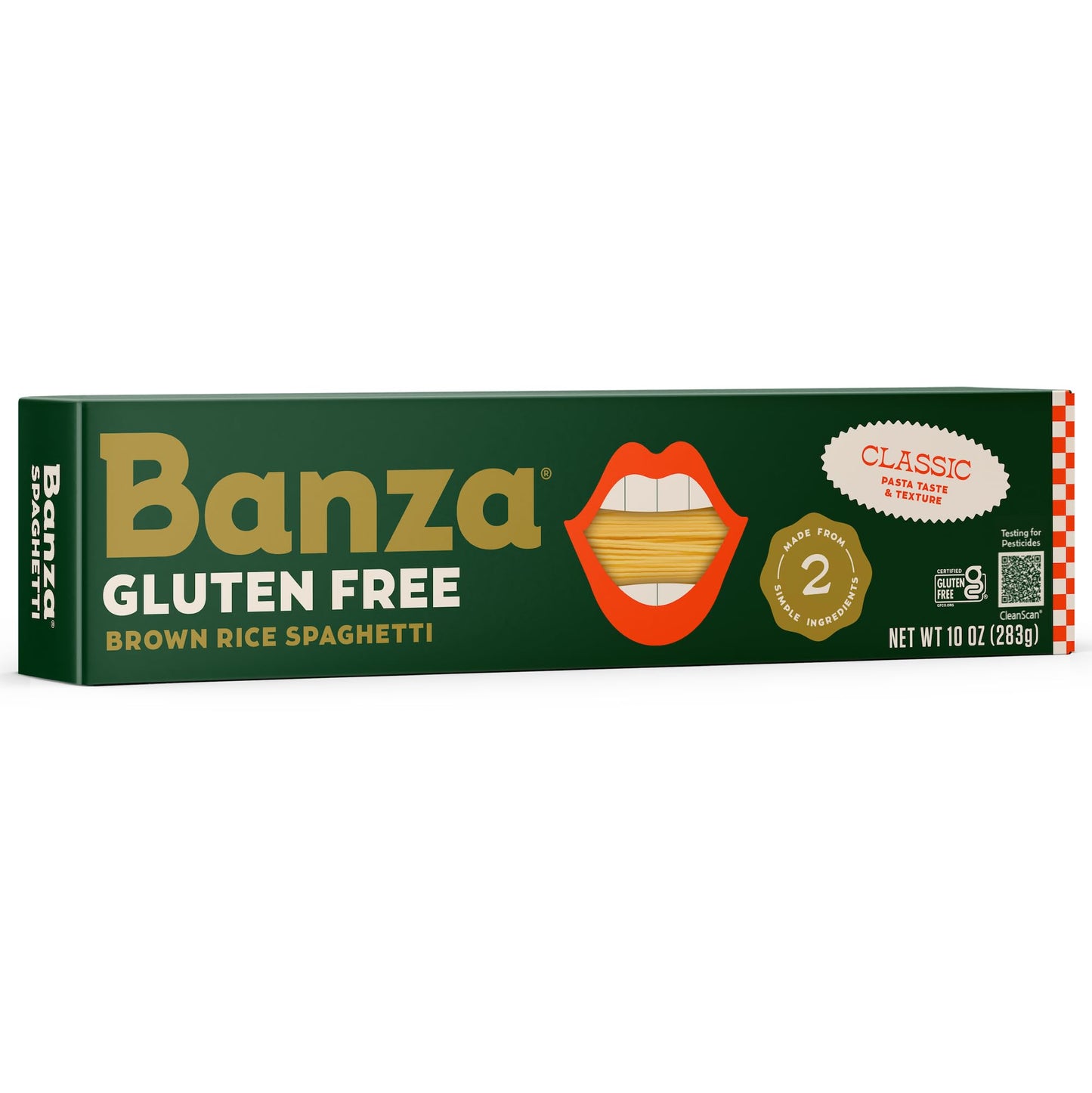 Banza Brown Rice Spaghetti - Gluten-Free Pasta Made in Italy - Non-GMO, 10oz - Classic Texture, Perfect for Leftovers