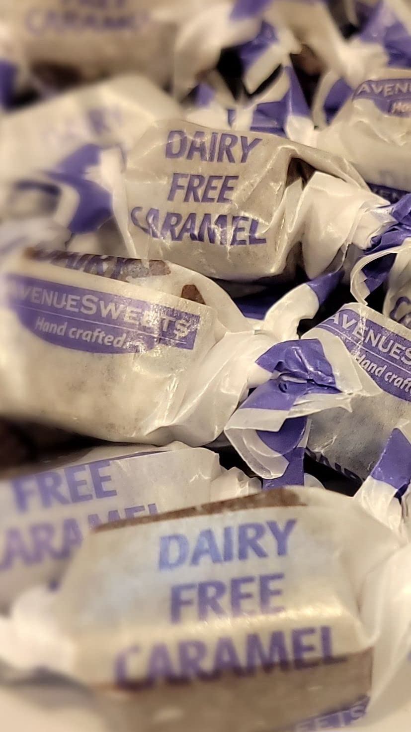 AvenueSweets - Handcrafted Dairy Free Vegan Individually Wrapped Soft Caramels - 2 x 5.2 oz Boxes - Sea Salt Chocolate