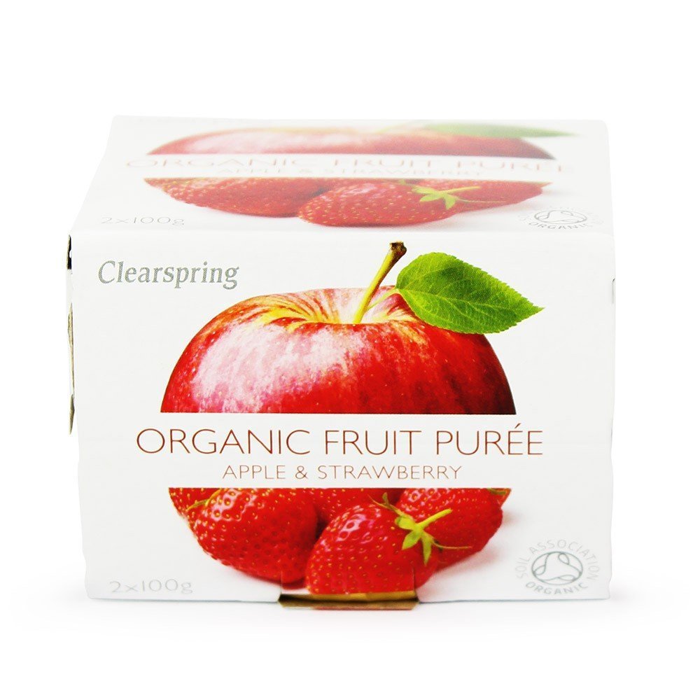 Clearspring Organic Apple & Strawberry Puree (2x100g) - Pack of 2
