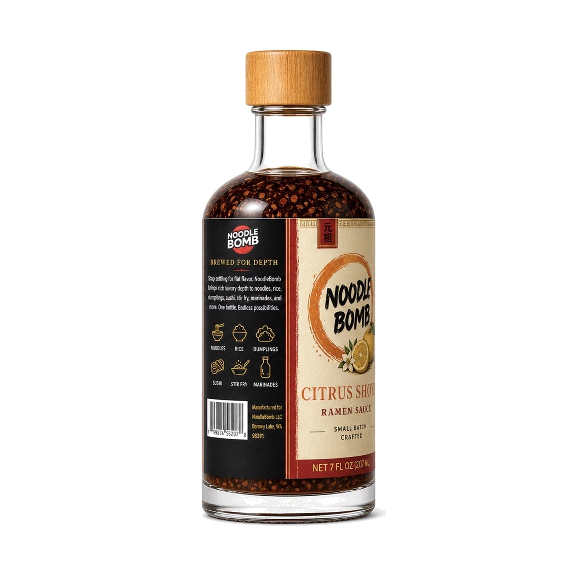 NoodleBomb Citrus Shoyu Premium Ramen Sauce, Bright Citrus and Deep Umami, Japanese-Style Finishing Sauce for Ramen, Rice Bowls, Dumplings