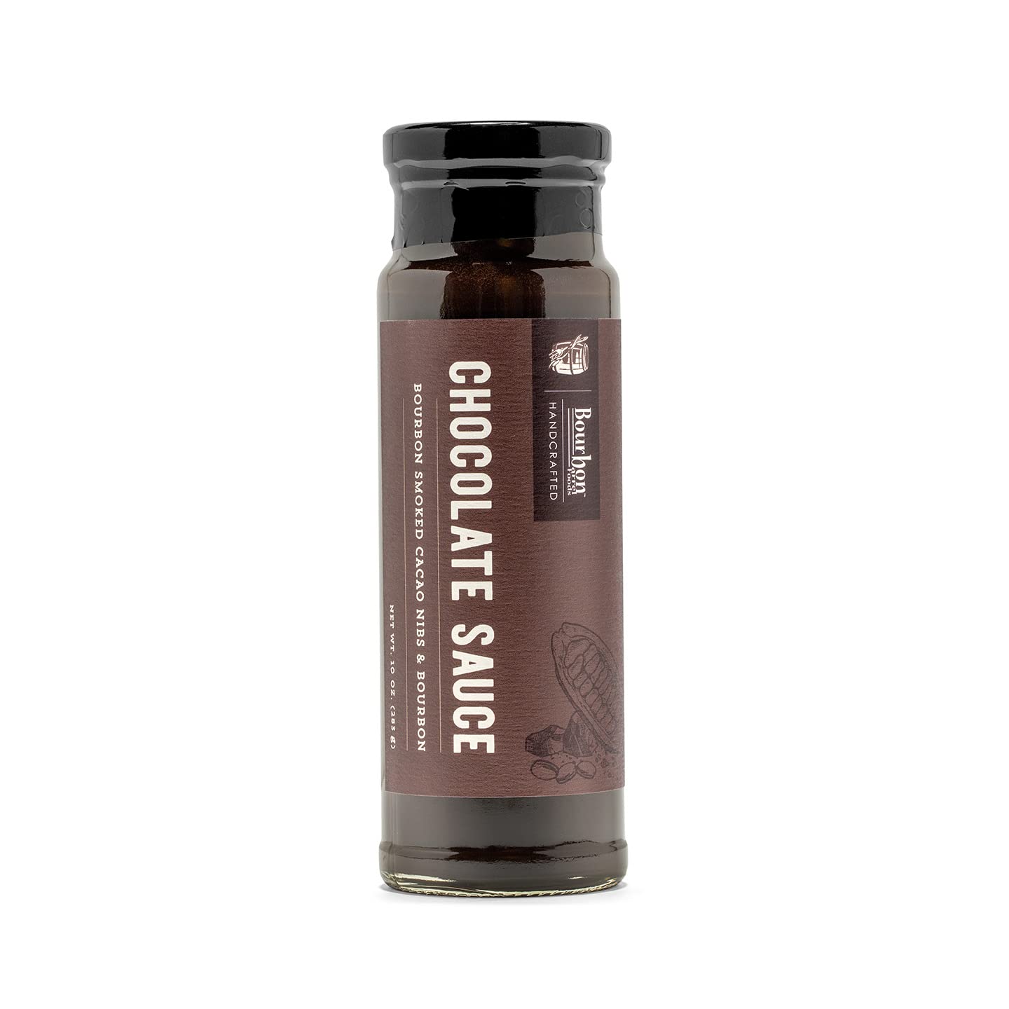 Chocolate Sauce with Bourbon and Bourbon Smoked Cacao Nibs