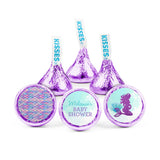 Personalized Mermaid Baby Shower Stickers for Kisses Candy (108 ct)