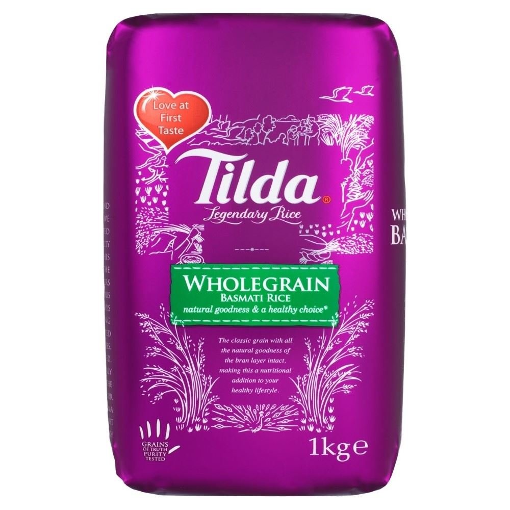 Tilda Wholegrain Basmati Rice (1Kg) - Pack of 6